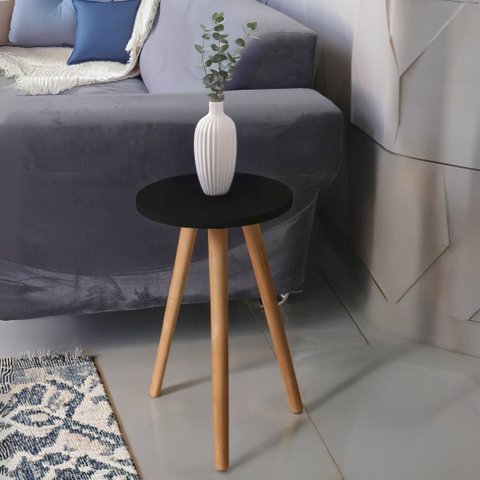 Mesinha de Canto Redonda Moderna Decorativa