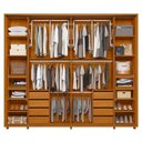 Ver imagem 2 de Roupeiro com Escada Dalí 100% Mdf Ripado 2 Portas e 8 Gavetas - Cinamomo Off White - Madetec