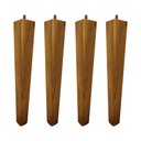 Ver imagem 1 de Kit 4 Pés Palito Quadrado Madeira 30cm para Poltrona Mesa Lateral Puff Mel G75 - Gran Belo Pé Palito