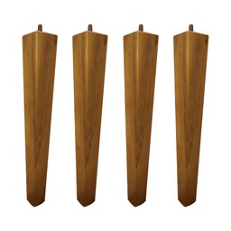 Kit 4 Pés Palito Quadrado Madeira 30cm para Poltrona Mesa Lateral Puff Mel G75 - Gran Belo Pé Palito - 1