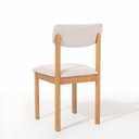 Ver imagem 4 de Kit 4 Cadeiras com Encosto e Assento Estofado Florença Bege/Cru/Verniz Mel