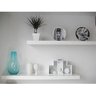 Prateleira Lisa 90x30cm Suporte Invisível Mdf Reta Branco de Parede Livro Organizadora Cozinha Quart - 2