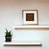 Prateleira Lisa 90x30cm Suporte Invisível Mdf Reta Branco de Parede Livro Organizadora Cozinha Quart - 3