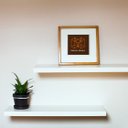 Ver imagem 3 de Prateleira Lisa 90x30cm Suporte Invisível Mdf Reta Branco de Parede Livro Organizadora Cozinha Quart