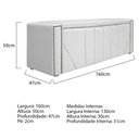 Ver imagem 5 de Calçadeira Baú Queen 160 Cm Para Cama Box Corano Branco