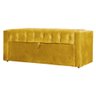 Calçadeira Baú Estofado para Cama Box Emma Solteiro 90 Cm Veludo Mostarda - Dl Decor - 4