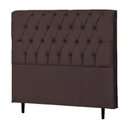 Ver imagem 1 de Cabeceira Casal 140cm Marrom Suede