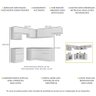 Armário de Cozinha Completa de Canto com Rodapé Veneza Multimóveis MP2106.891 Branco - 4