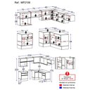 Ver imagem 5 de Armário de Cozinha Completa de Canto com Rodapé Veneza Multimóveis MP2106.891 Branco
