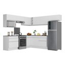 Ver imagem 3 de Armário de Cozinha Completa de Canto com Rodapé Veneza Multimóveis MP2106.891 Branco