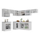 Ver imagem 6 de Armário de Cozinha Completa de Canto com Rodapé Veneza Multimóveis MP2106.891 Branco
