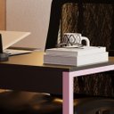 Ver imagem 2 de Avaliando Mesa Escrivaninha Industrial Desk 90 Color Pés de Ferro Preto Rosa