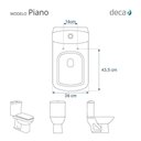 Ver imagem 3 de Assento Sanitário Poliéster Luxo Piano Preto Fosco para vaso Deca com Ferragem Dourada