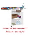 Ver imagem 3 de Tabua De Passar Roupa Md 02 Portas Branca Preta + Cabideiro PASSE BEM