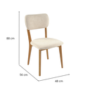 Ver imagem 4 de Cadeira Modelo Orgânica Flow da Treo Made É Estofada e em Madeira Maciça com Cores Neutras e Alta Qu