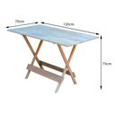Ver imagem 4 de Kit 9 Conjuntos de Mesa Dobravel com 4 Cadeiras de Madeira 120x70 para Restaurante e Bar - sem Pintu