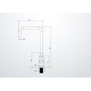 Ver imagem 3 de Torneira Monocomando Kitchen em Aço Inox Escovado com Bica Giratória e Arejador