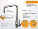 Ver imagem 5 de Torneira Monocomando Kitchen em Aço Inox Escovado com Bica Giratória e Arejador