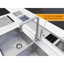 Ver imagem 4 de Torneira Monocomando Kitchen em Aço Inox Escovado com Bica Giratória e Arejador