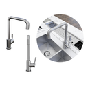 Ver imagem 6 de Torneira Monocomando Kitchen em Aço Inox Escovado com Bica Giratória e Arejador