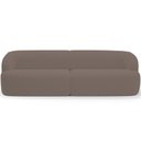 Ver imagem 3 de Sofá 4 Lugares Curvo Orgânico com 02 Poltronas para Sala Living 280cm Barolo L06 Veludo Marrom - Lya