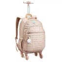 Ver imagem 2 de Kit Mochila de Rodinhas + Lancheira + Estojo Box Just Keep On Smiling Denlex Rose