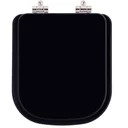 Ver imagem 1 de Assento Sanitário Poliester Soft Close Axis Preto para vaso Deca