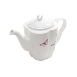 Cj Para Café/Chá de Porcelana Branca Borboletas 3 Peças Wolff - 2