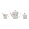 Cj Para Café/Chá de Porcelana Branca Borboletas 3 Peças Wolff - 5
