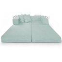 Ver imagem 6 de Sofá Cama Mold 2 Lugares Retrátil 190cm Azul Claro Boucle Loja Sheep