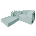 Ver imagem 7 de Sofá Cama Mold 2 Lugares Retrátil 190cm Azul Claro Boucle Loja Sheep