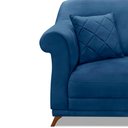 Ver imagem 6 de Kit 2 Poltronas Decorativas com 2 Almofadas Armstrong Suede Azul Marinho - Gran Belo