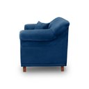 Ver imagem 7 de Kit 2 Poltronas Decorativas com 2 Almofadas Armstrong Suede Azul Marinho - Gran Belo