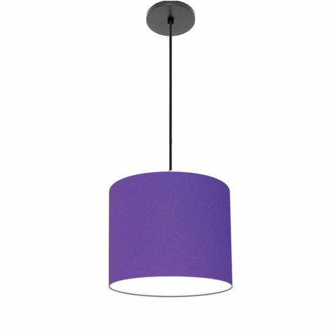 Lustre Luminária Pendente Vivare Free Lux Pe-4106pr Cúpula em Tecido 20x25cm