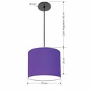 Ver imagem 2 de Lustre Luminária Pendente Vivare Free Lux Pe-4106pr Cúpula em Tecido 20x25cm