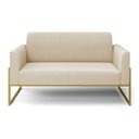 Ver imagem 7 de Sofá Namoradeira Base Industrial Alta Dourado Marisa Suede D03 - D\'rossi Cor Bege