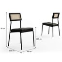 Ver mais imagens de Mesa de Jantar Átria 90cm + 4 Cadeiras Estofadas C/ Tela Np Cor:nogal com Grafite