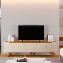 Ver imagem 5 de Rack Atenas 220 - Mv - Rei de Casa Off White/naturalle