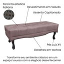 Ver imagem 6 de Kit Cabeceira e Calçadeira Recamier King 1,95m Vicenza Veludo Lilás - Pallazio