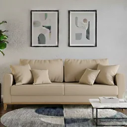 Sofá 3 Lugares, 1,80m, Living Beny, Base de Madeira, Tecido Linho. - 1 Sofá 3 Lugares, 1,80m, Living Beny, Base de Madeira, Tecido Linho. - 1