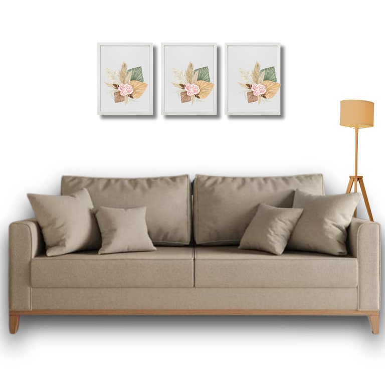 Sofá Beny para Sala de Estar, 3 Lugares, 1,80m, Estofado em Linho, Base em Madeira (bege) Sofá Beny para Sala de Estar, 3 Lugares, 1,80m, Estofado em Linho, Base em Madeira (bege)