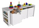 Ver imagem 2 de Rack com Baús Infantil com Porta Livros Carmo 100% Mdf