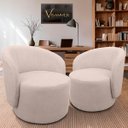 Ver imagem 2 de Poltrona Orgânica Tecido Boucle para Sala Quarto Salão de Beleza Closet Recepção Visammer