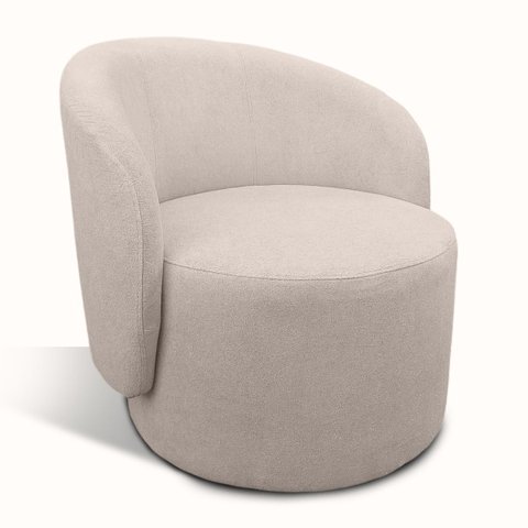 Poltrona Orgânica Tecido Boucle para Sala Quarto Salão de Beleza Closet Recepção Visammer