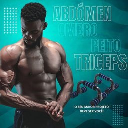 Suporte Flexão de Braço Fixo Barra Apoio Push Up Fit Pilates - 2