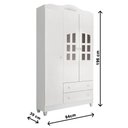 Ver imagem 2 de Quarto De Bebê Berço Eloá Roupeiro Cômoda Branco