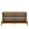 Buffet Aparador 4 Portas com Pés em Madeira Áurea:off White/cinamomo - 3