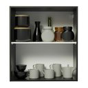 Ver imagem 4 de Armário Aéreo Madesa Reims 60 cm 1 Porta Preto Cor:Preto
