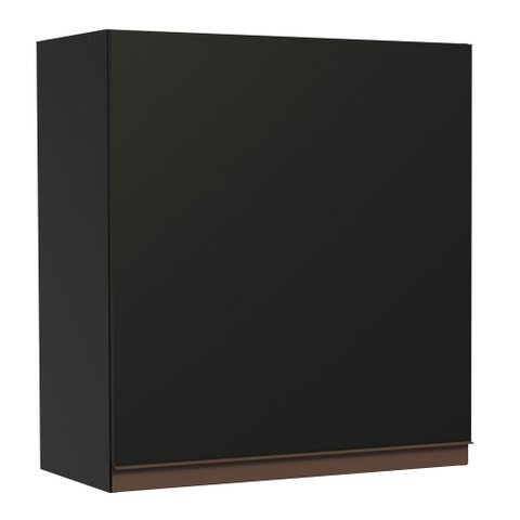 Armário Aéreo Madesa Reims 60 cm 1 Porta Preto Cor:Preto