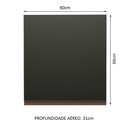 Ver imagem 2 de Armário Aéreo Madesa Reims 60 cm 1 Porta Preto Cor:Preto